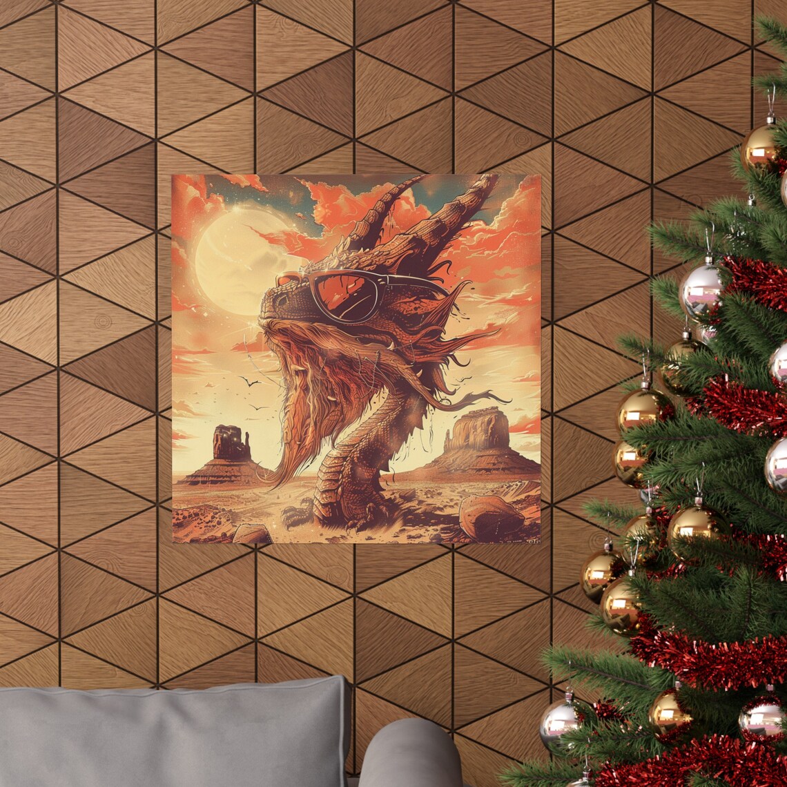 Desert Dragon, Abstract Fantasy Poster - Image 4