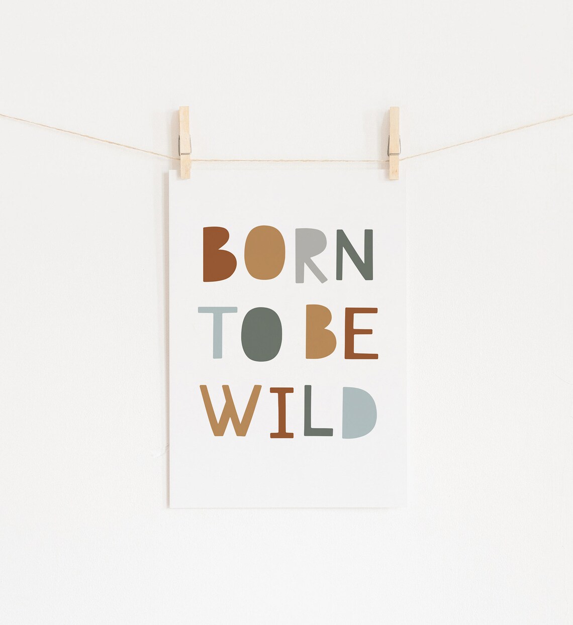Born To Be Wild Nursery Safari Poster Print - Image 3