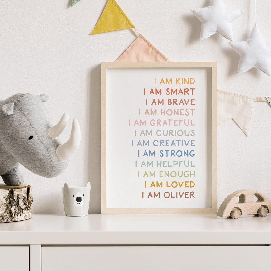 I Am Diana Personalized Name Affirmations Poster Kids Room Decor - Image 3