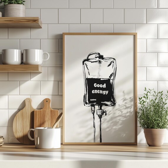 Iv Bag Medical Quote Wall Art Poster Or Canvas Print Nurse Affirmation Clinic Therapy Decor Minimalist Positive Typography