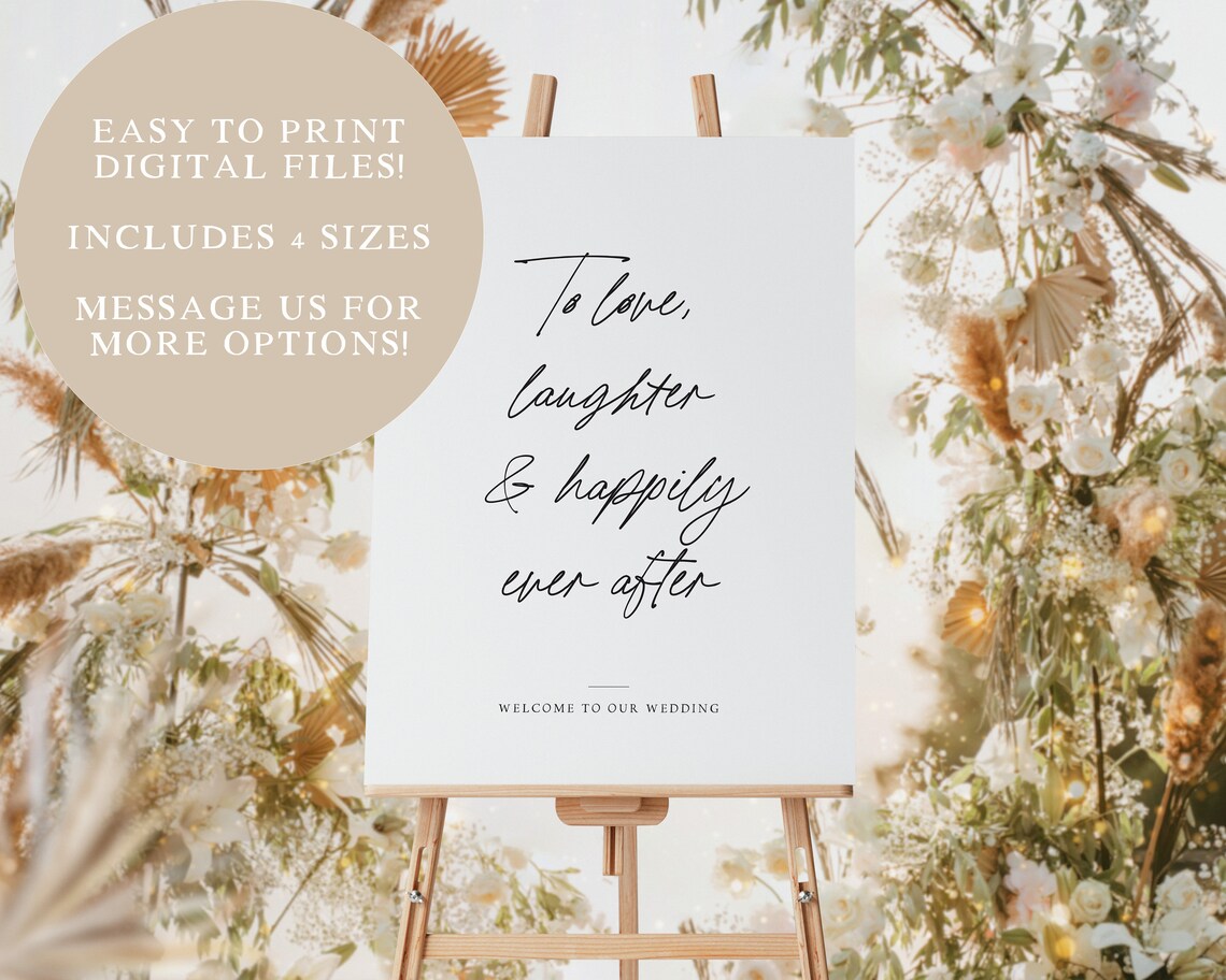 To Love, Laughter And Happily Ever After Wedding Art Print - Image 2