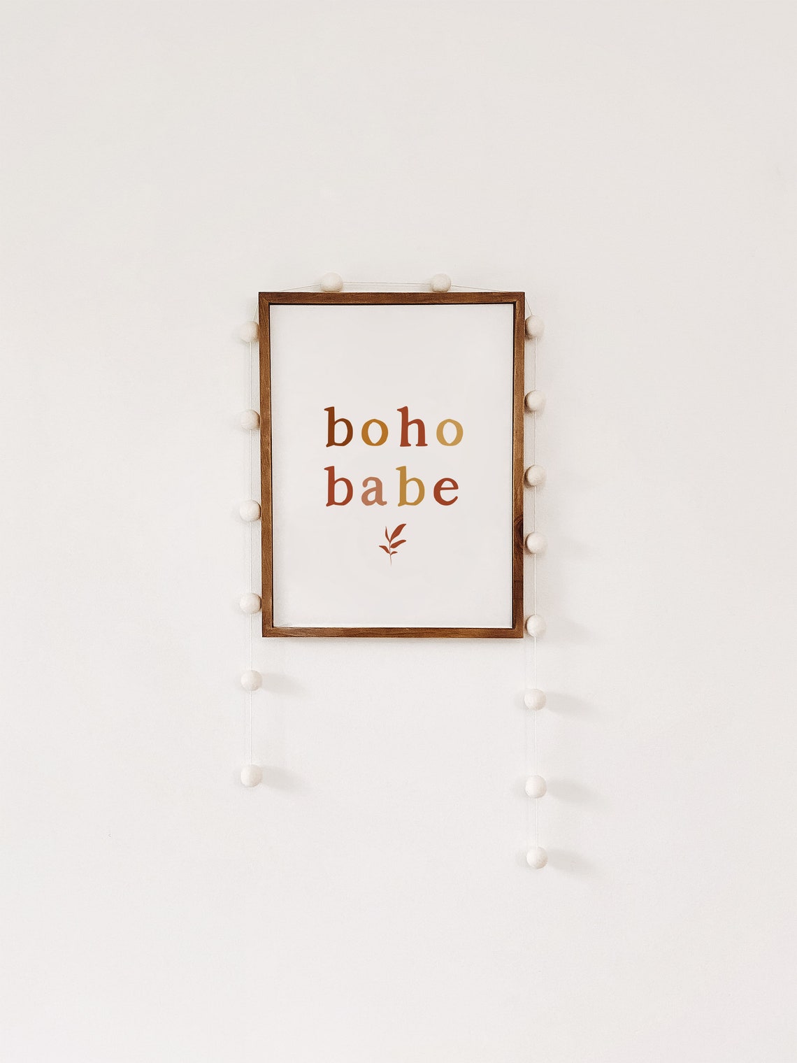 Boho Babe Terracotta Muted Minimalist Girls Nursery Wall Decor Poster - Image 2