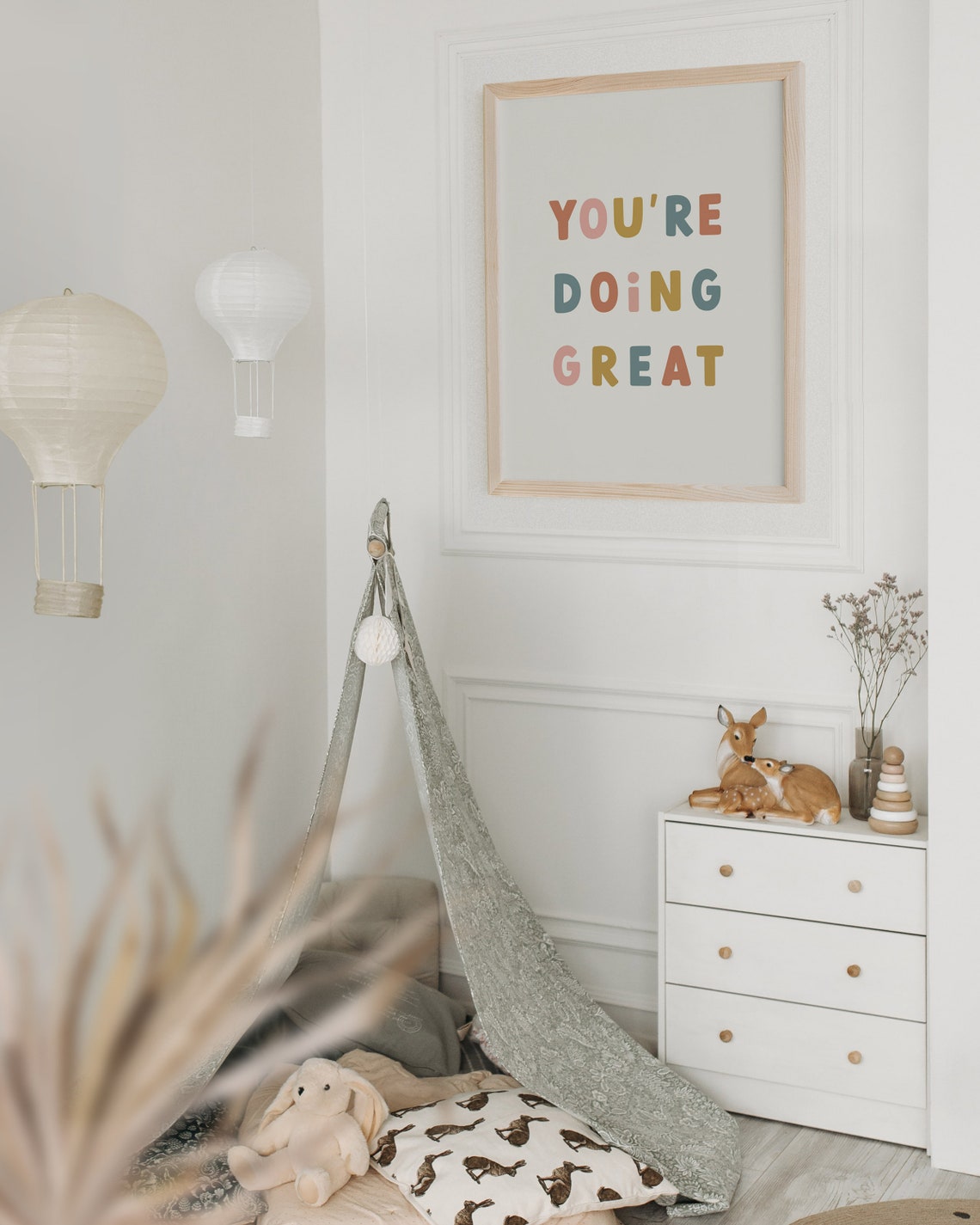 You're Doing Great Colorful Block Letter Kids Affirmation Poster - Image 2