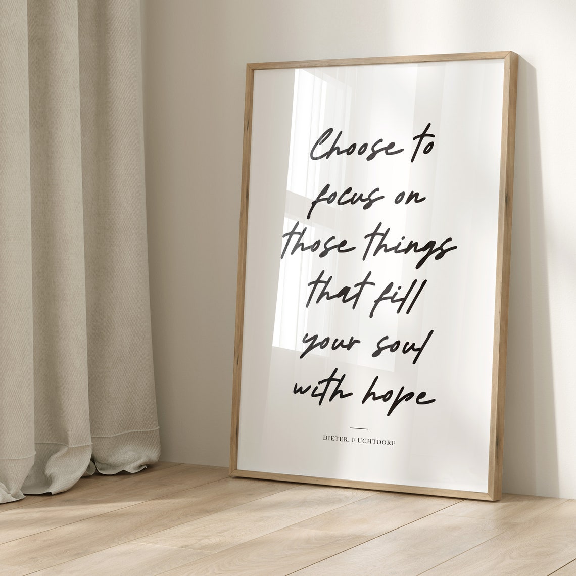 Choose To Focus On Hope Dieter F Uchtdorf Script Quote Poster - Image 2