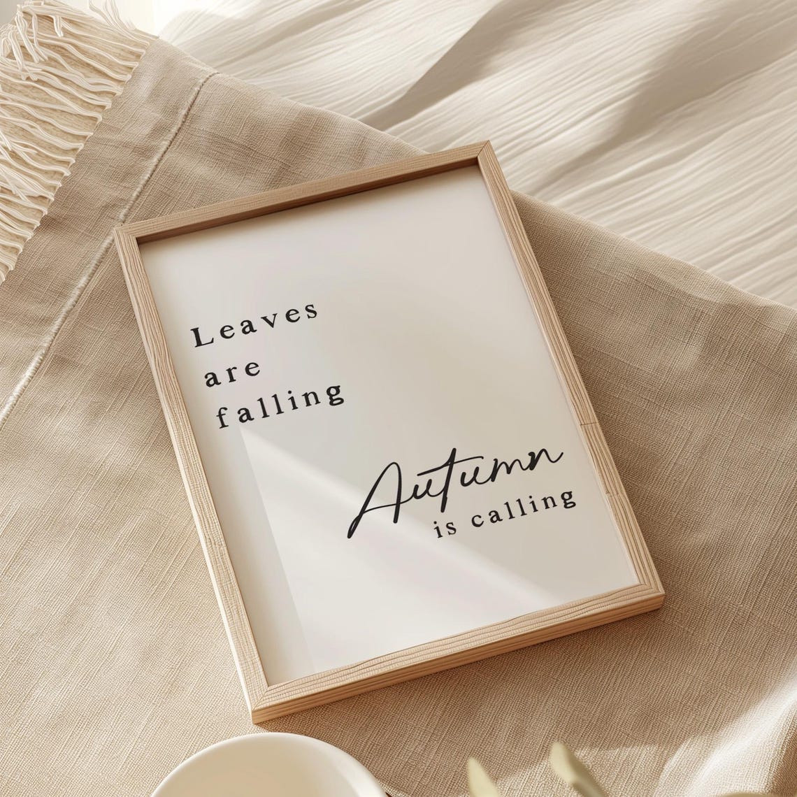 Leaves Are Falling Autumn Is Calling Minimalist Fall Poster Wall Decor - Image 3