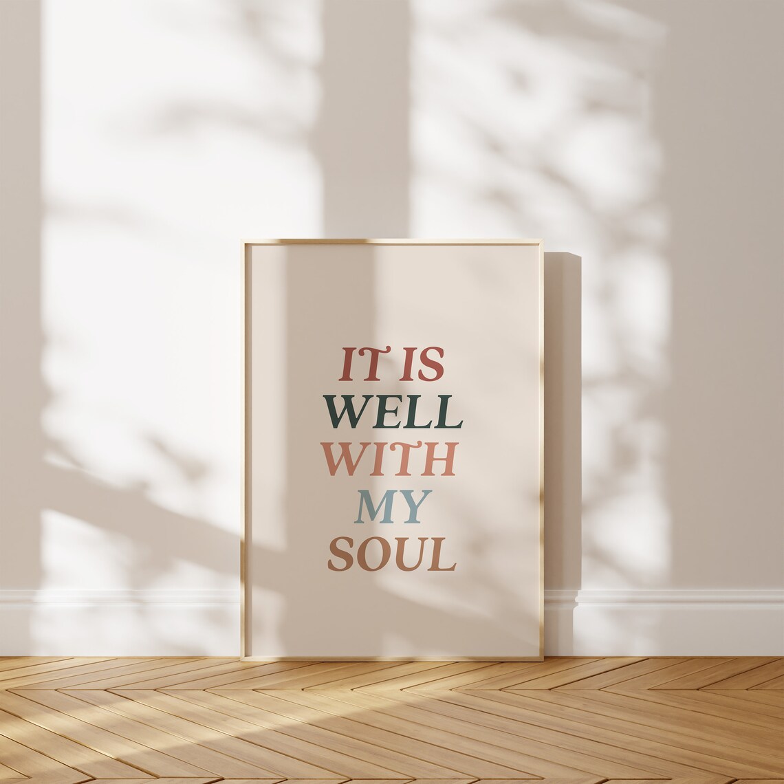 It Is Well With My Soul Minimalist Dorm Art Print - Image 2