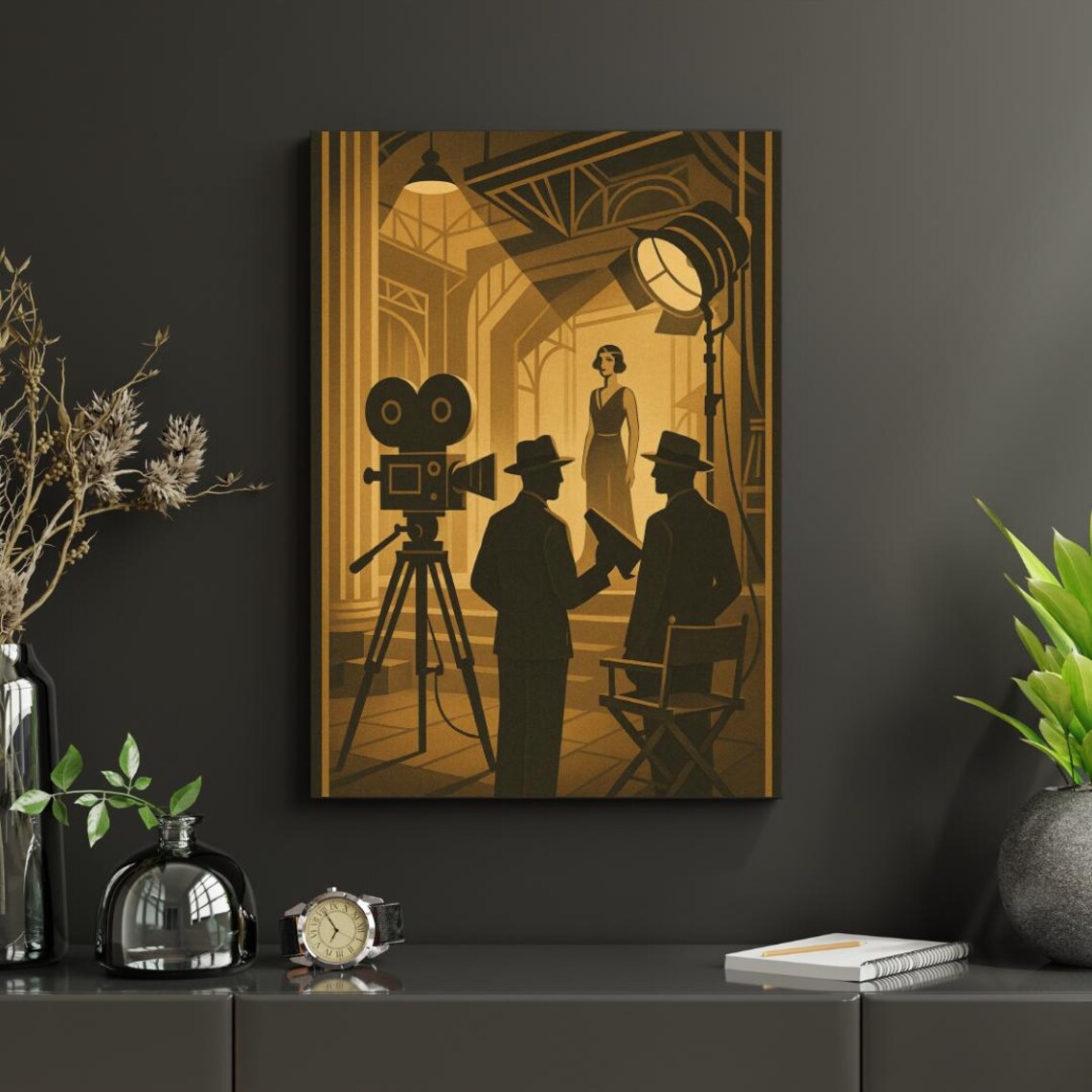 1920s Movie Set Vintage Film Scene Art Print