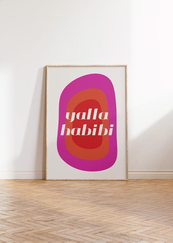 Yalla Habibi Set Of Print Arabic Poster Download Museum Vintage Gallery Wall Art Modern Digital