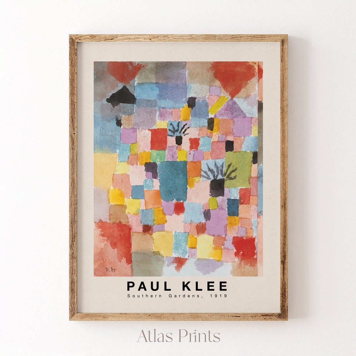 Paul Klee Southern Gardens 1919 Colorful Abstract Block Poster