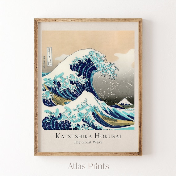 Katsushika Hokusai The Great Wave Off Kanagawa Japanese Poster