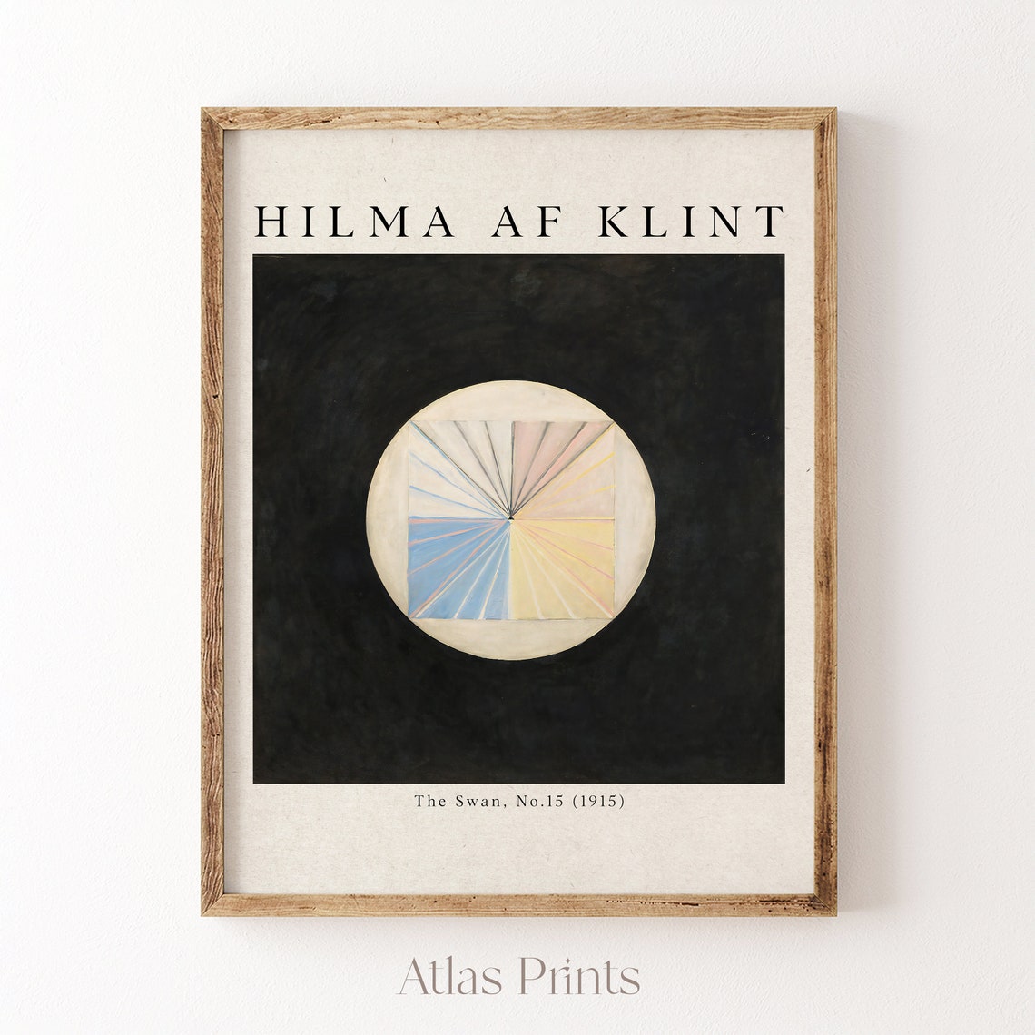 Hilma af Klint The Swan No 15 Radiant Circle Black Art Poster