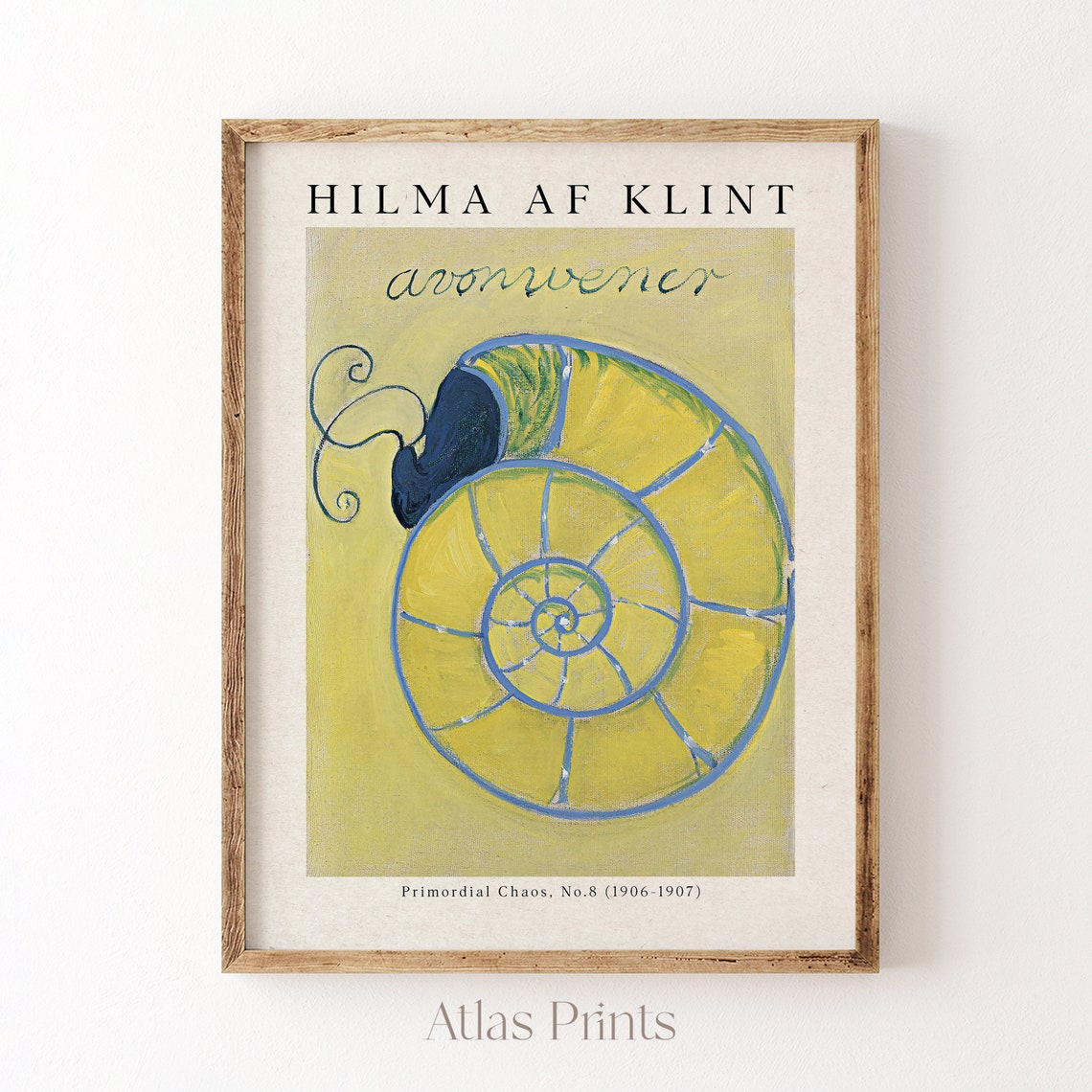 Hilma af Klint Primordial Chaos No 8 Yellow Spiral Abstract Poster