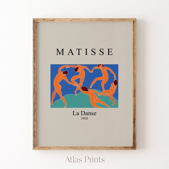 Henri Matisse Dance Print Midcentury Modern Wall Art Dance Exhibition Poster Abstract Minimalist Wall Decor