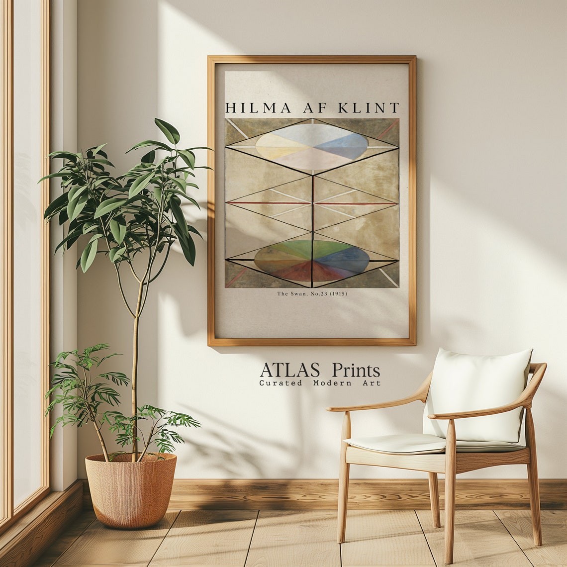Hilma Af Klint The Swan No 23 1915 Geometric Abstract Art Print - Image 3