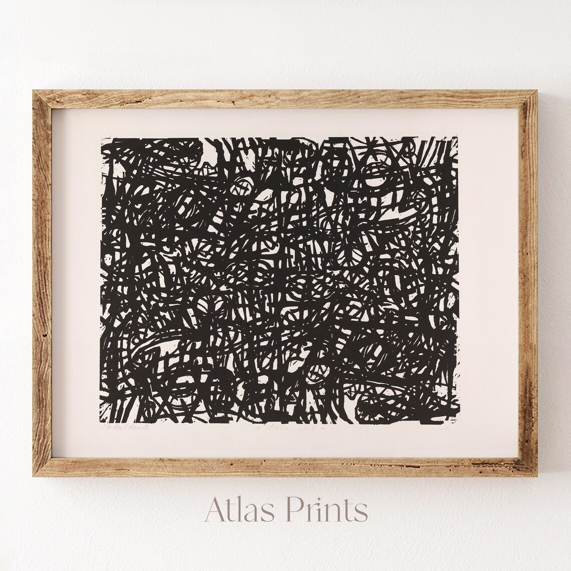 Modern Vintage Sketch, Minimalist Abstract Drawing
