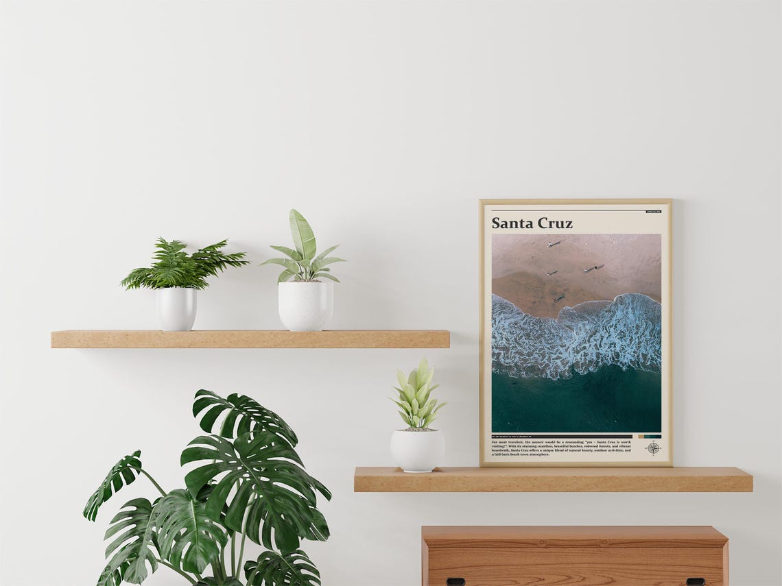 Travel Photography Santa Cruz Print Santa Cruz Wall Art Santa Cruz Poster Santa Cruz Photo Santa Cruz Poster Print California - Image 3