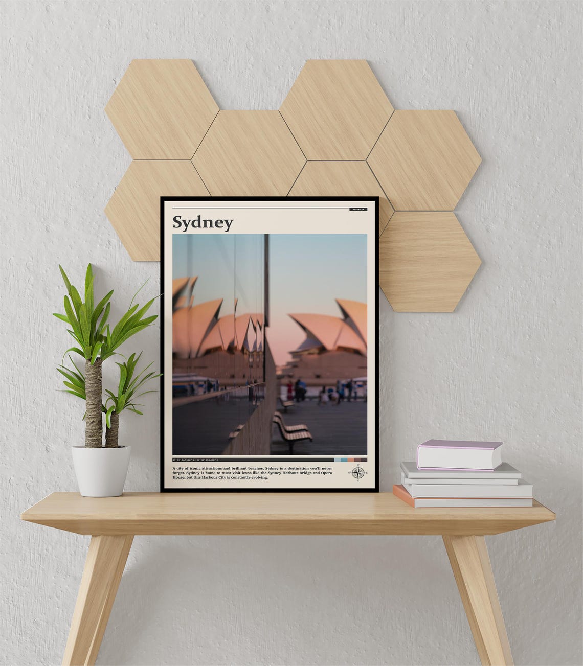 Sydney Australia Opera House Sunset Reflection Travel Poster - Image 2