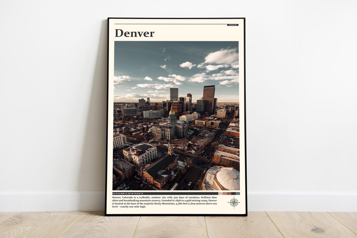 Travel Photography Denver Print Denver Wall Art Denver Poster Denver Photo Denver Poster Print Denver Decor Usa Colorado Art