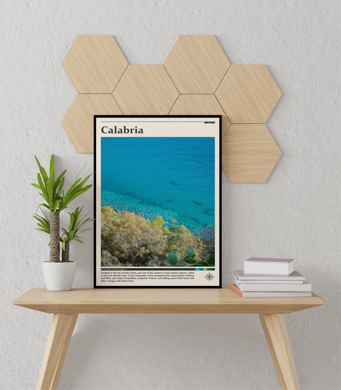 Calabria Italy Turquoise Coast Cliff View Photography Poster - Image 3