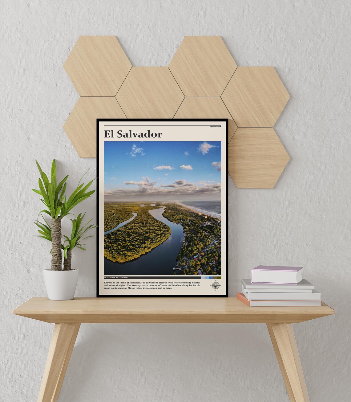 El Salvador River Estuary Aerial Mangrove Coast Photography Poster - Image 3