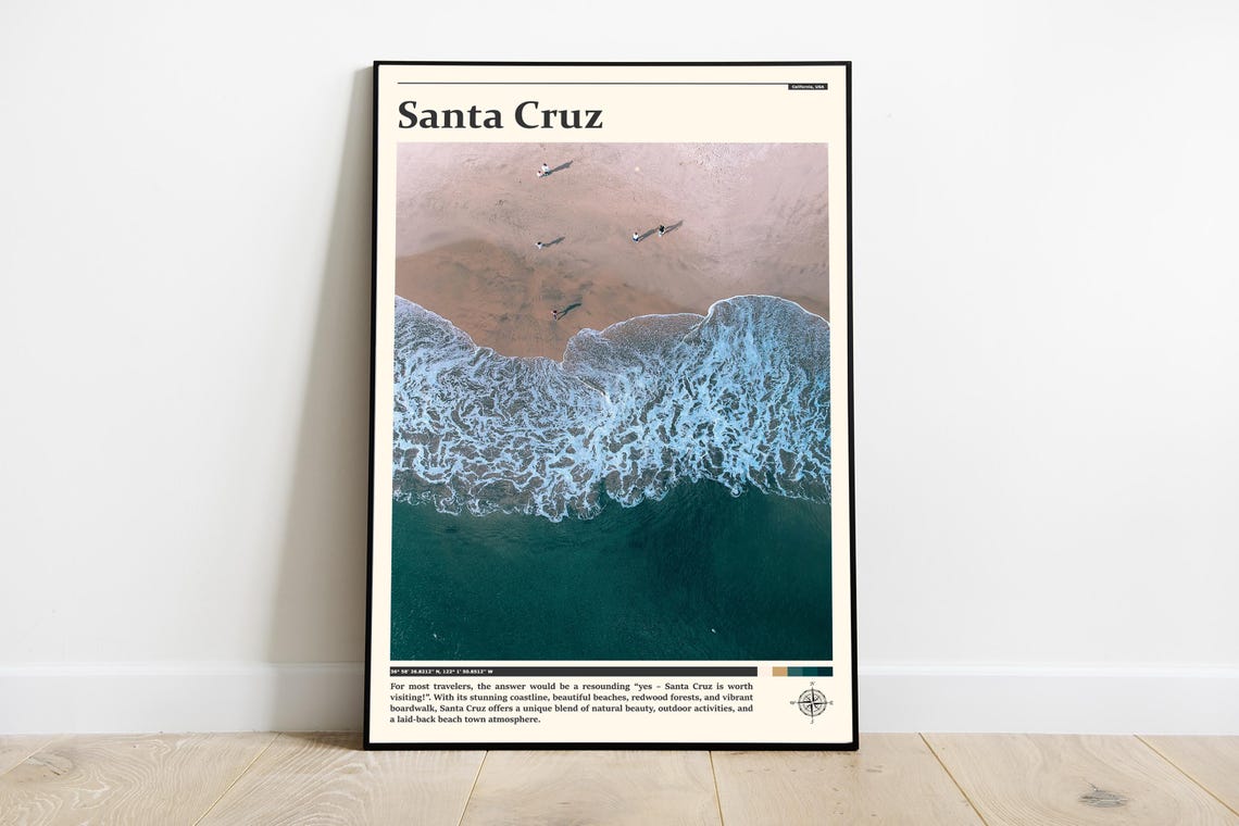 Travel Photography Santa Cruz Print Santa Cruz Wall Art Santa Cruz Poster Santa Cruz Photo Santa Cruz Poster Print California