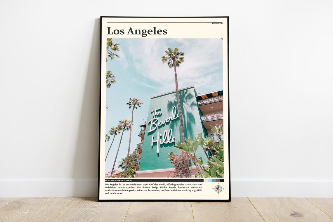 Travel Photography Los Angeles Print Los Angeles Wall Art Los Angeles Poster Los Angeles Photo Los Angeles California Wall Decor