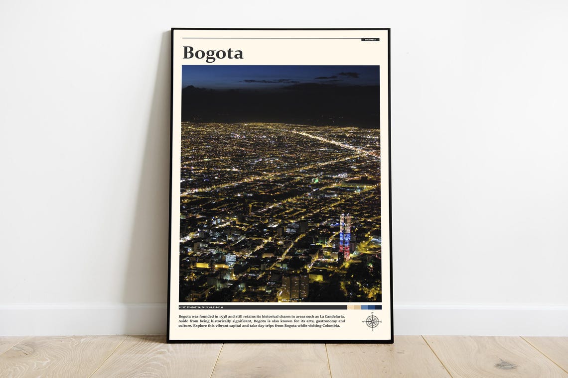 Travel Photography Bogota Print Bogota Wall Art Bogota Poster Bogota Photo Bogota Poster Print Bogota Decor South America