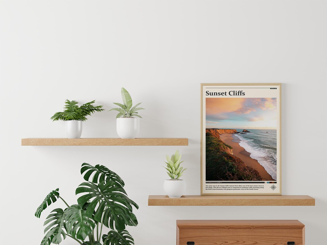 Sunset Cliffs San Diego Golden Hour Coastline Photography Poster - Image 2
