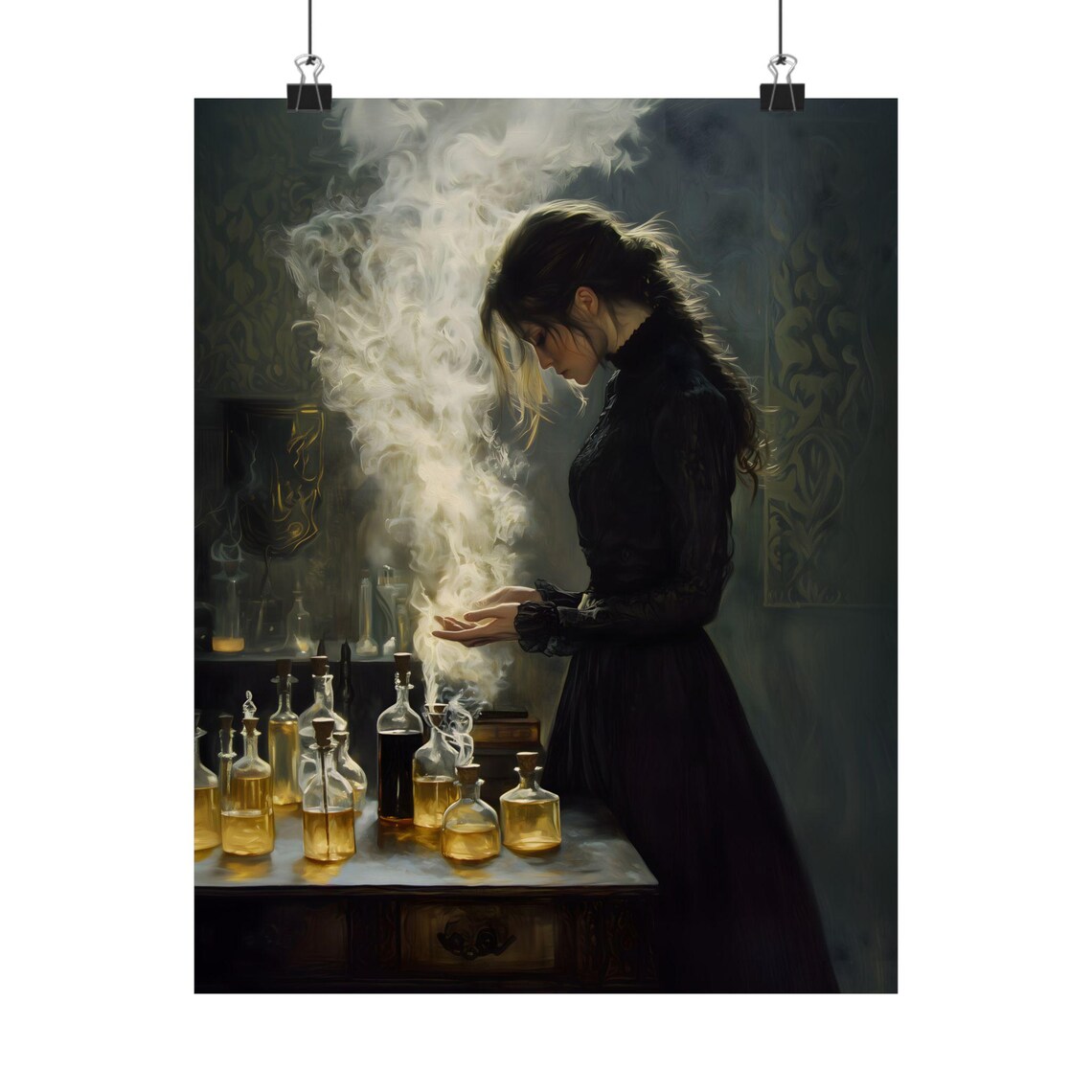 Witch Cooking Gothic Art Print, Dark Academia - Image 2