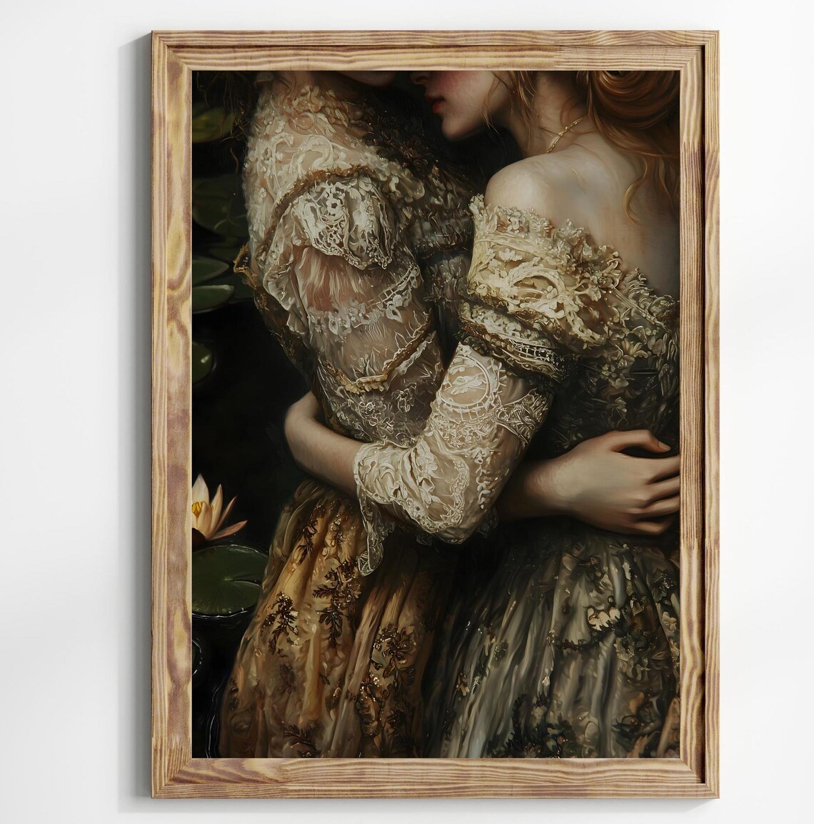 Girlfriends by the Lake, Dark Academia Art Print - Image 2