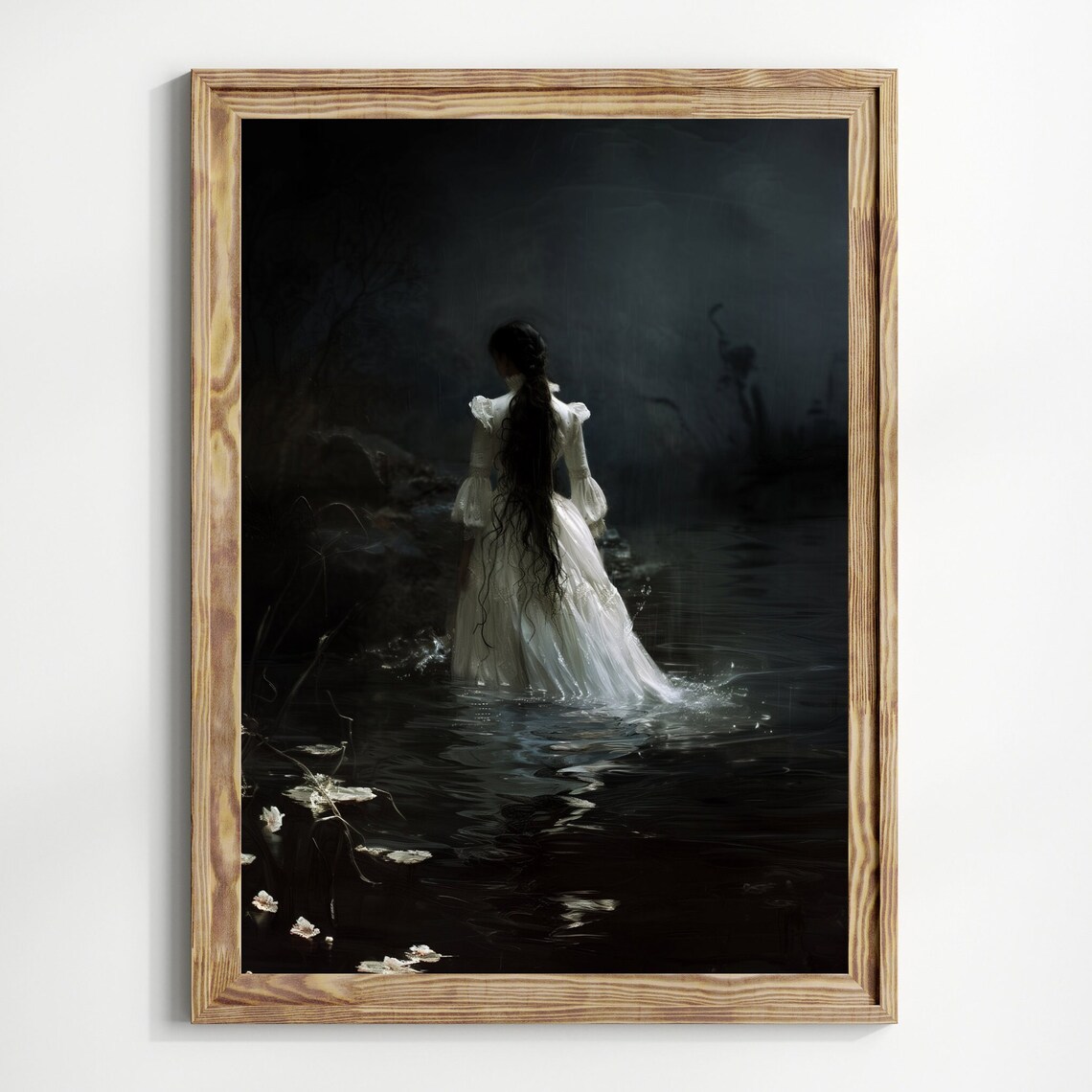 Dark Lake Gothic Victorian Art Print, Dark Academia - Image 3