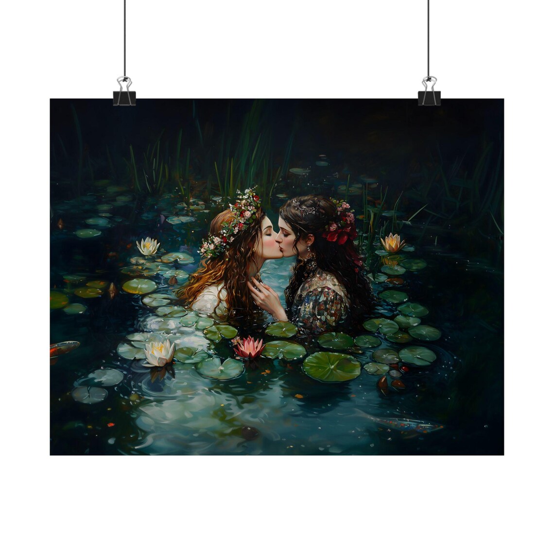 Sapphic Love Queens Gothic Art Print, Victorian - Image 2