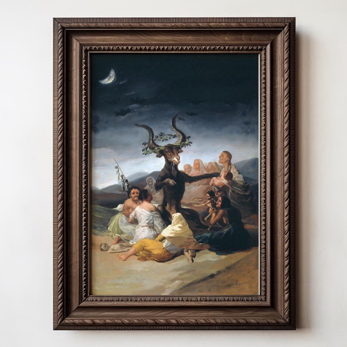 Witches Sabbath by Francisco de Goya, Gothic Art Print