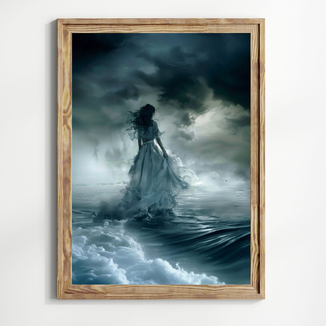 The Lake Dark Academia, Moody Victorian Art Print