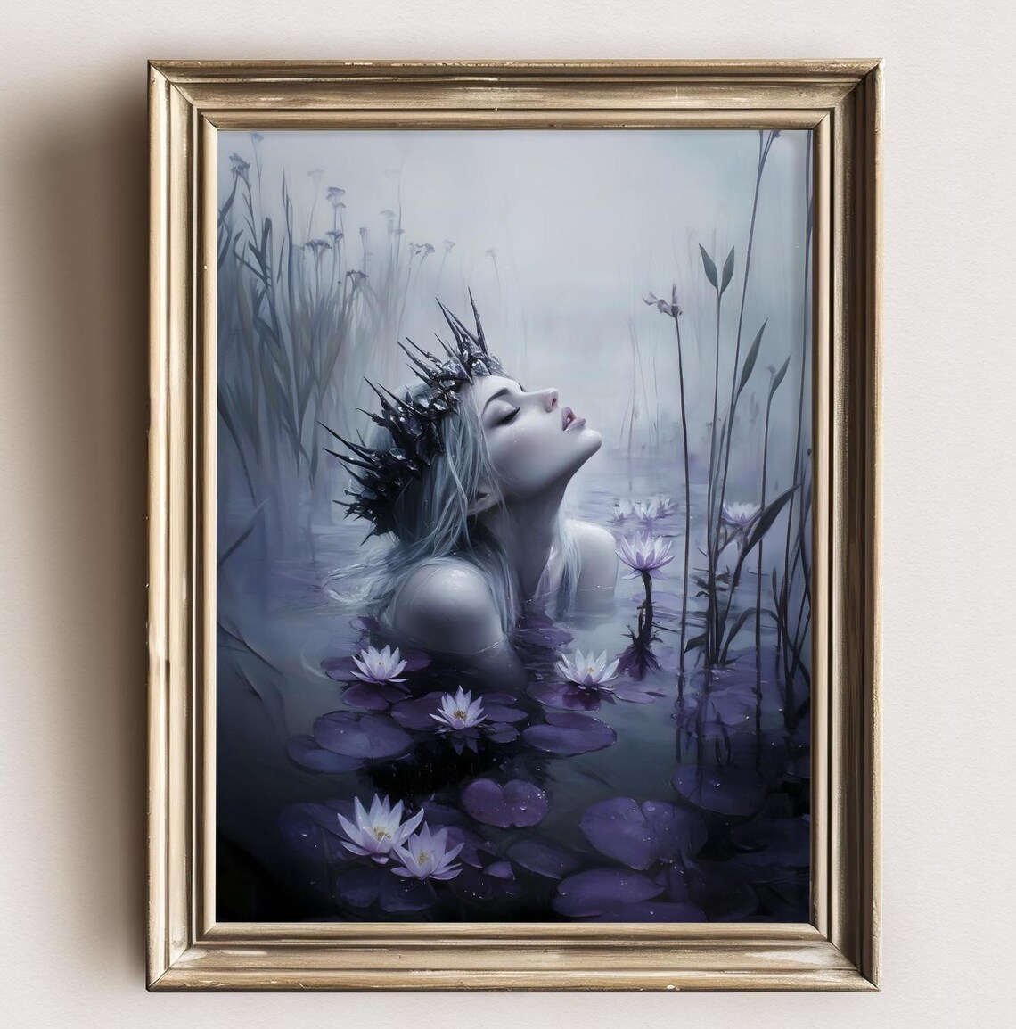 Ophelia Dark Academia Art Print, Gothic Victorian - Image 2