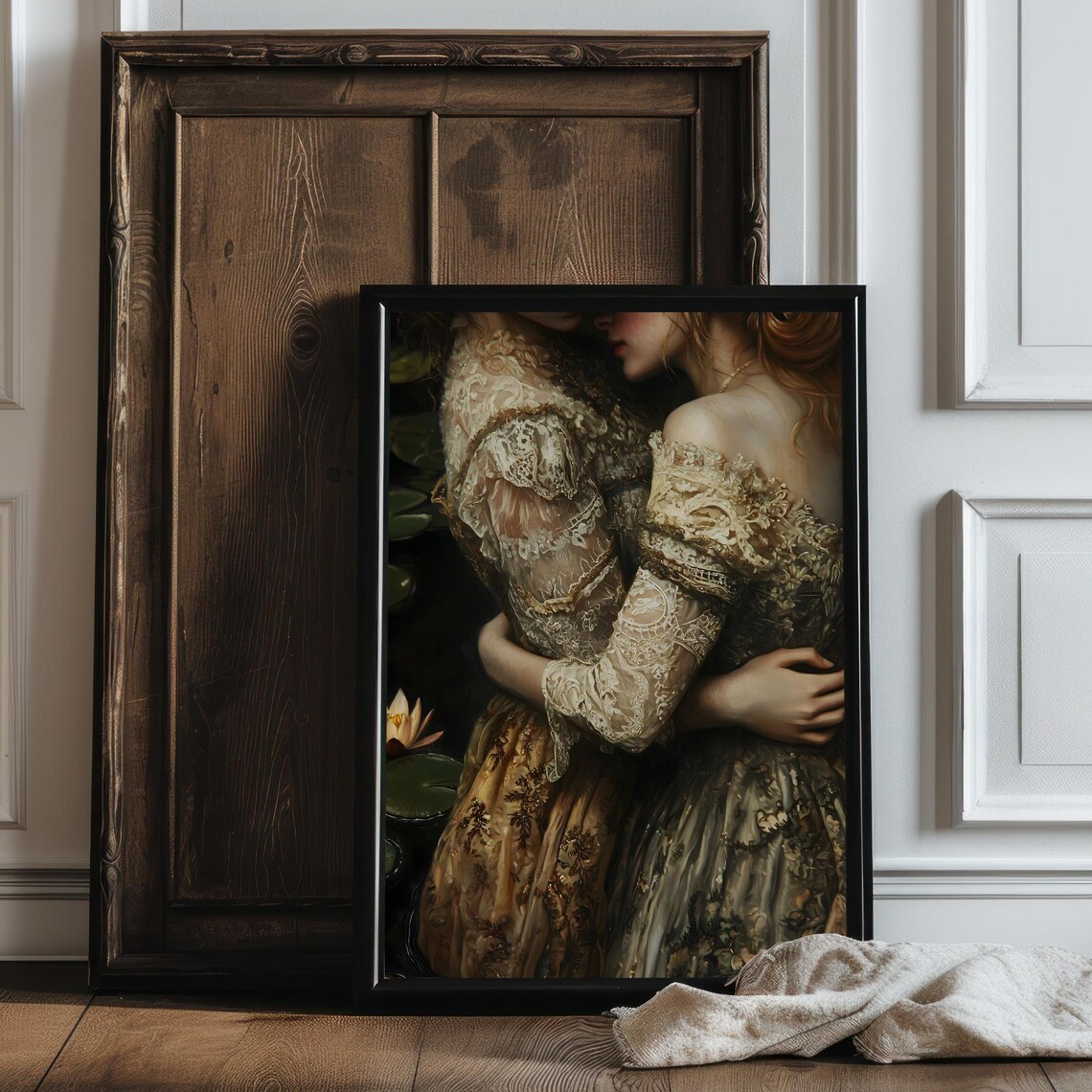 Girlfriends by the Lake, Dark Academia Art Print - Image 3