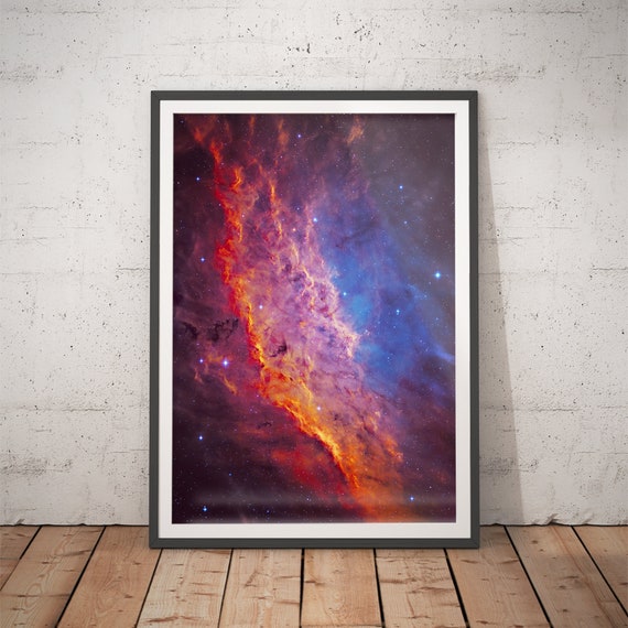 California Nebula Space Poster, Astronomy Wall Art