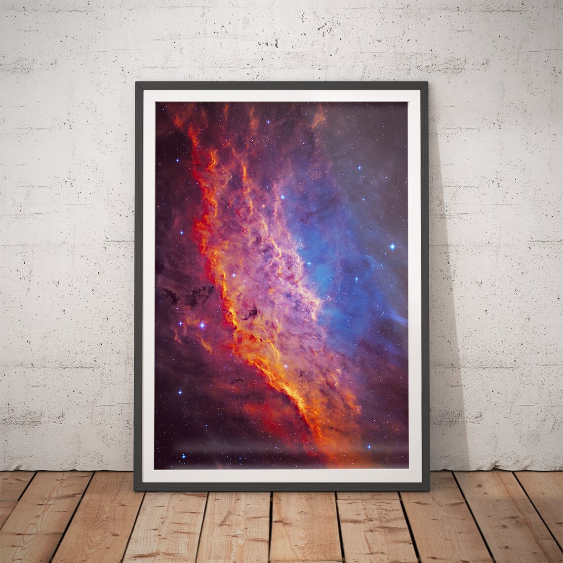 California Nebula Space Poster, Astronomy Wall Art