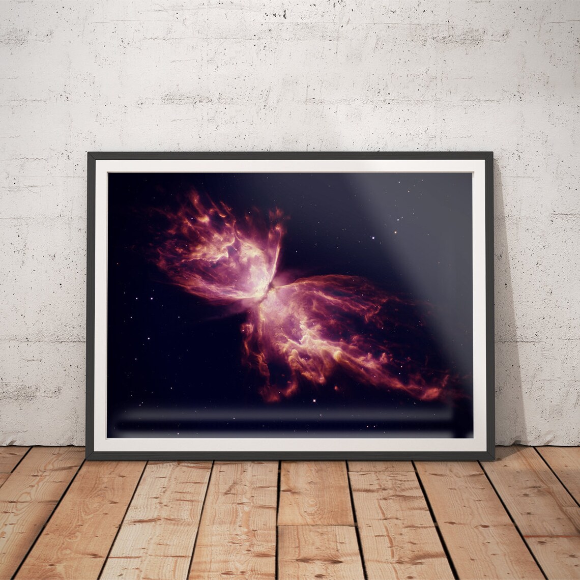 Hubble Stella Butterfly Space Poster, Galaxy Art