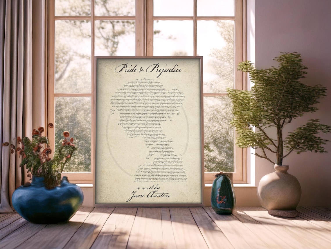 Pride And Prejudice Poster, Jane Austen Bookish Decor - Image 3
