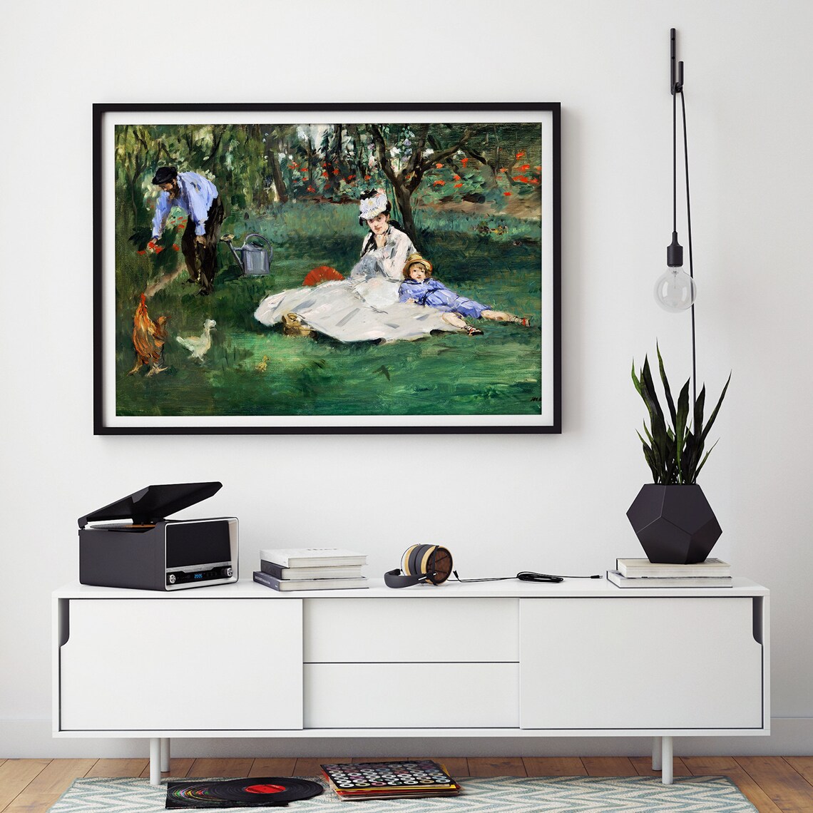 Claude Monet The Monet Family in the Garden Impressionist Art Poster - Image 2