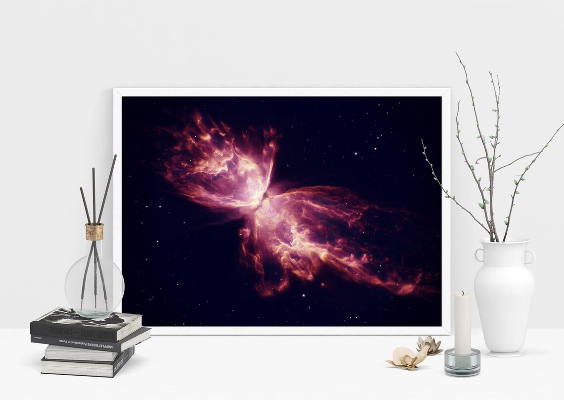 Hubble Stella Butterfly Space Poster, Galaxy Art - Image 2