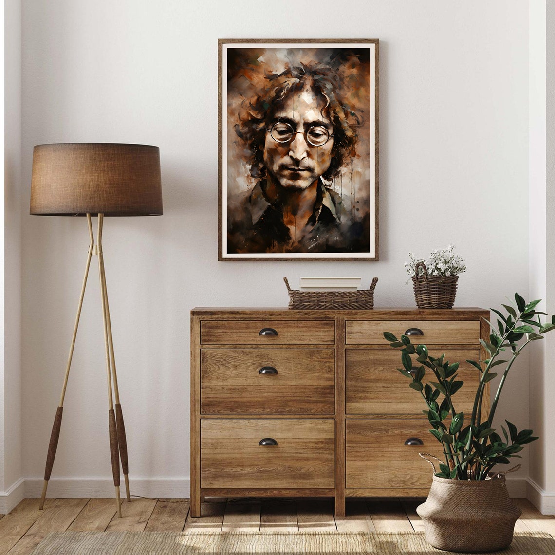 John Lennon Abstract Portrait Beatles Rock Legend Art Poster - Image 4