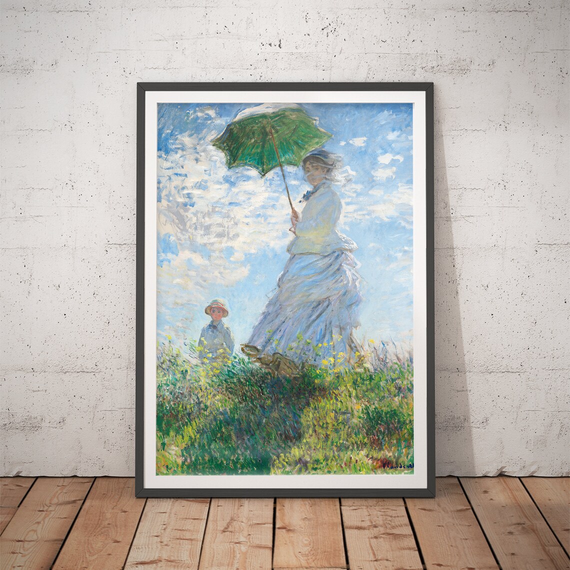 Woman With A Parasol, Claude Monet Vintage Art Print