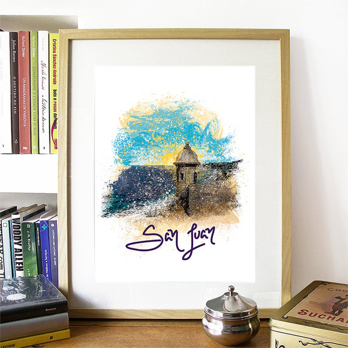 San Juan Print San Juan Skyline San Juan Art San Juan Poster San Juan Watercolor San Juan Art Print San Juan Map San Juan Wall Art - Image 2