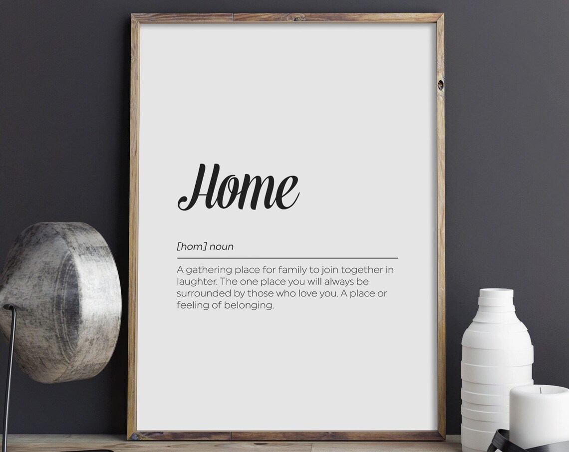 Home Dictionary Definition Family Poster Gathering Place Wall Decor Art