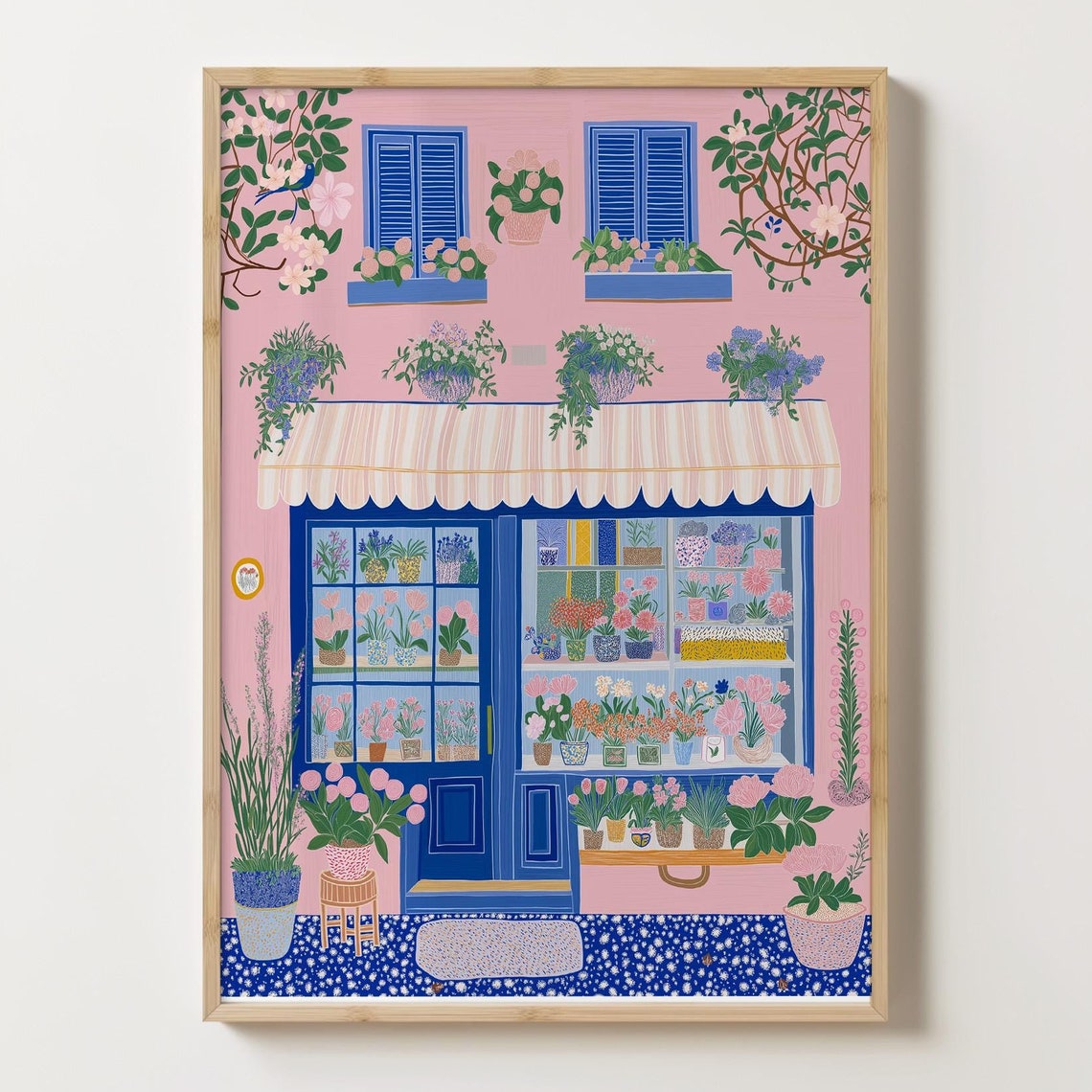 Flower Shop Print Florist Print Garden Shop Flower Market Print Flower Shop Floral Pink Wall Art Spring Wall Art Floral Wall Art - Image 4