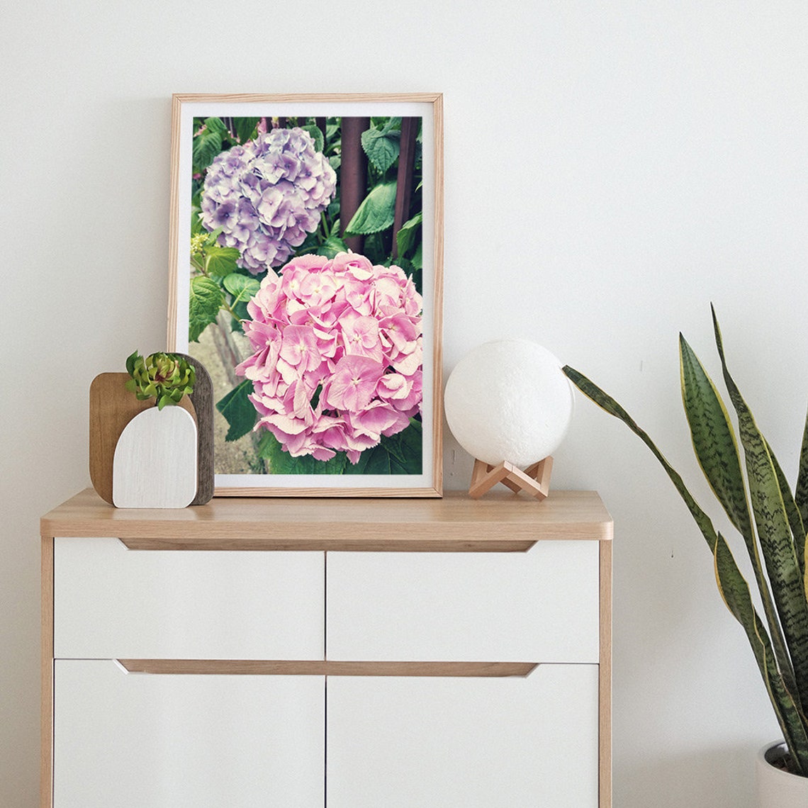 Pink Purple Hydrangea Blooms Botanical Floral Photography Print - Image 2