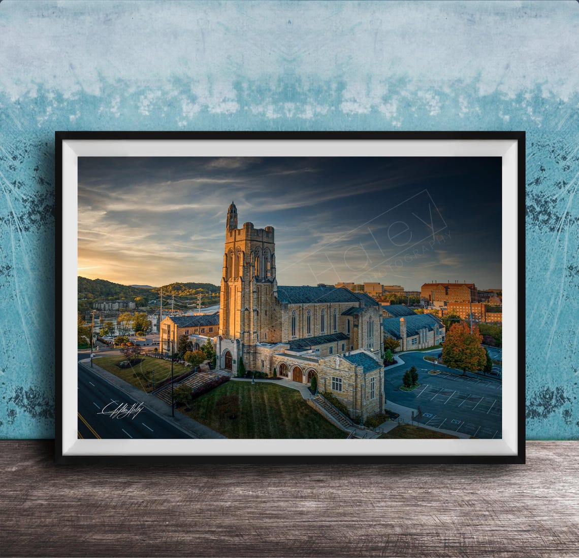 Church Street Methodist Wall Art Autumn Leaves Tennessee River View
