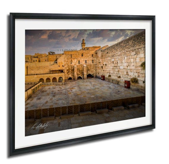 Western Wall Print Golden Sunrise Glow Signed Fine Art
